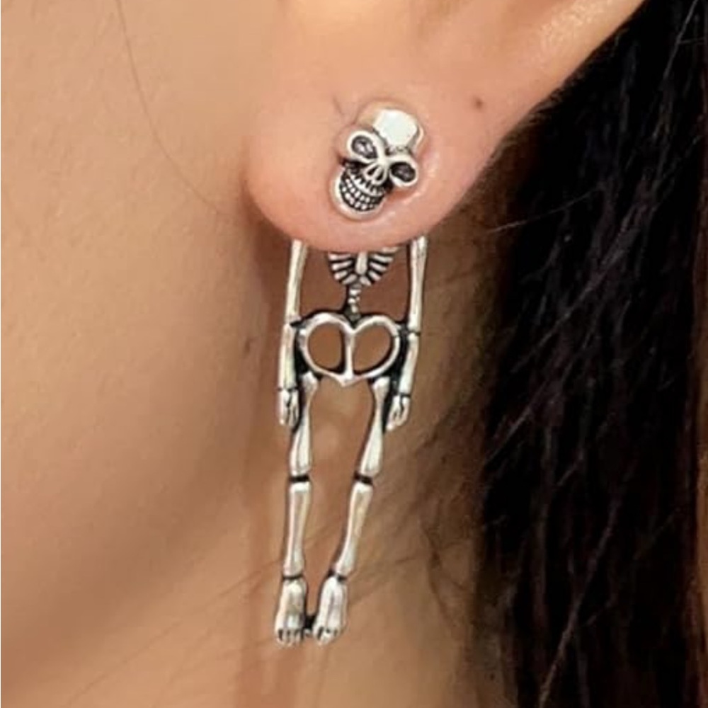 Dangle skeleton earrings
